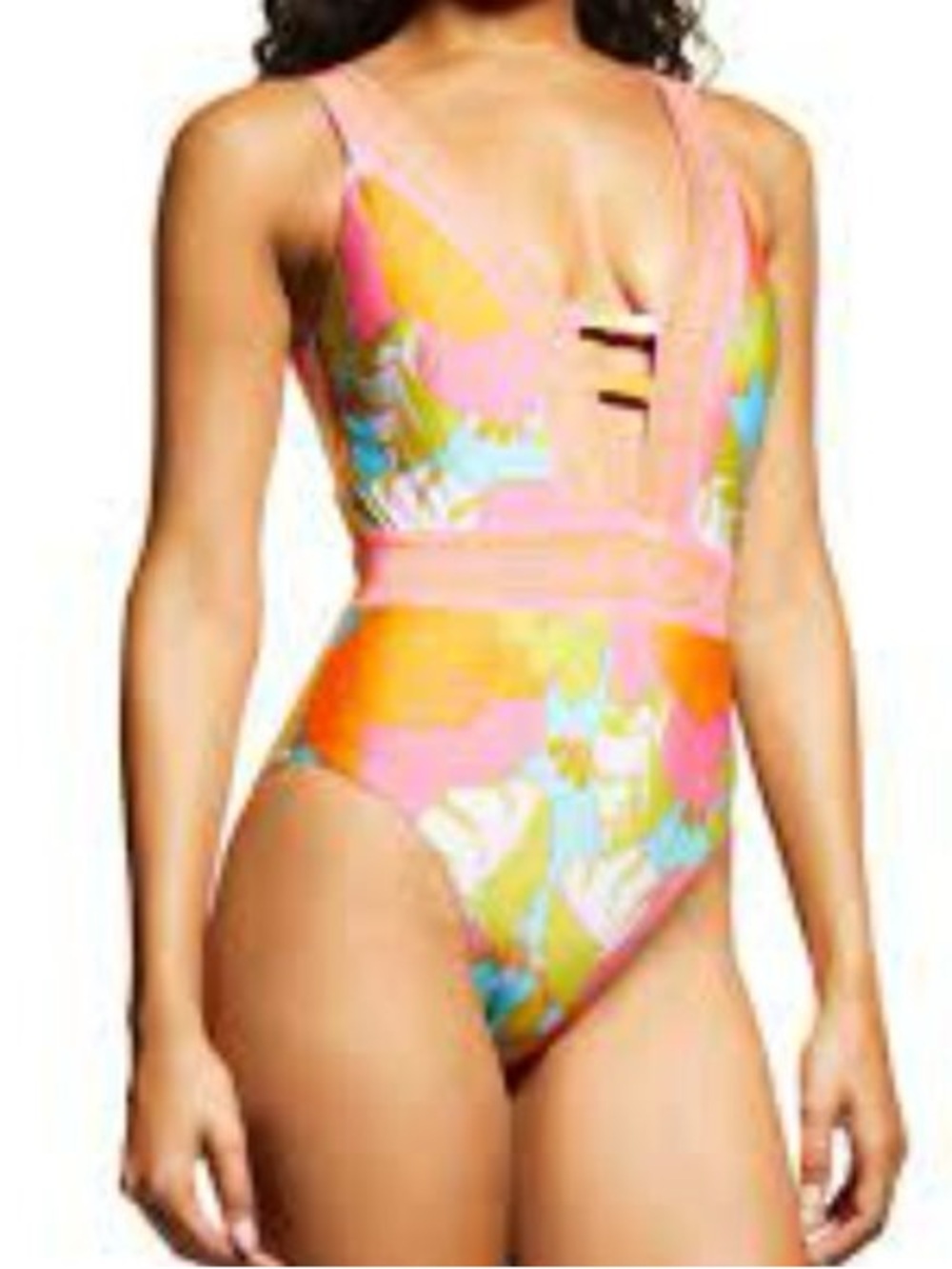 Trina Turk Pink Multicolor Floral One-Piece Swimsuit